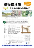 植物探検隊＠秋の待兼山を訪ねて- 里山の自然観察会