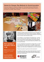 【Open Class】Games for Change: Play Methods for Social Innovation by Larissa Hjorth, Distinguished Professor (RMIT University) and Visiting Professor (Center for the Study of CO* Design, Osaka University)