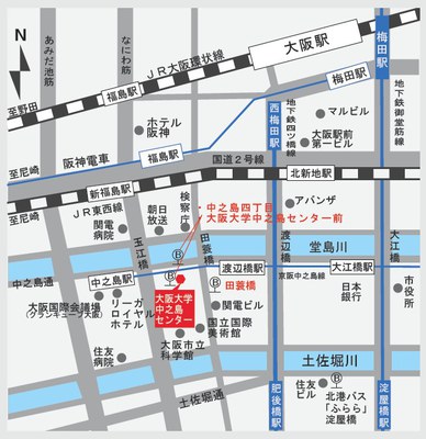 中之島センターアクセスマップ